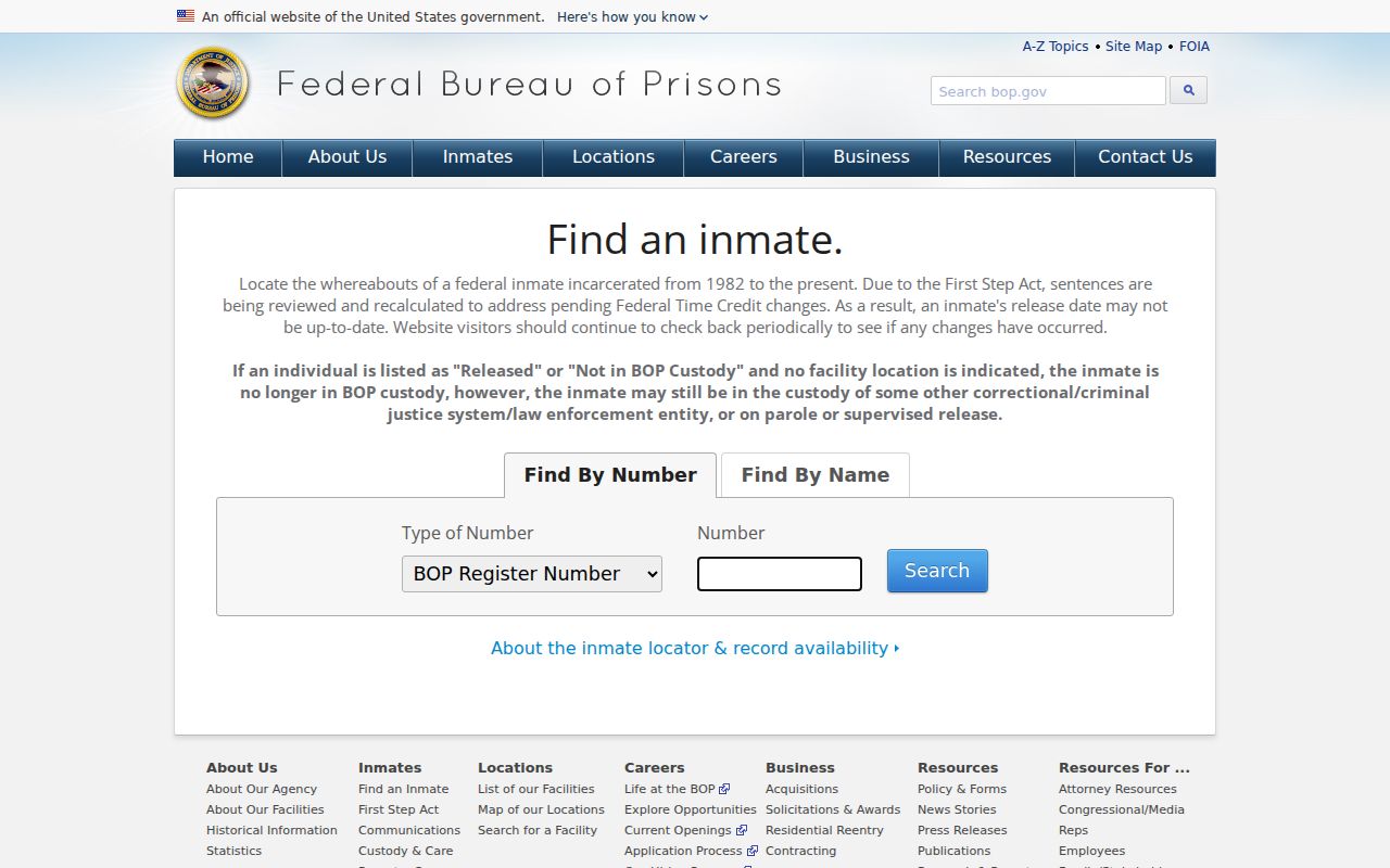 Federal inmate search used after a Carroll County arrest inquiry reaches federal custody