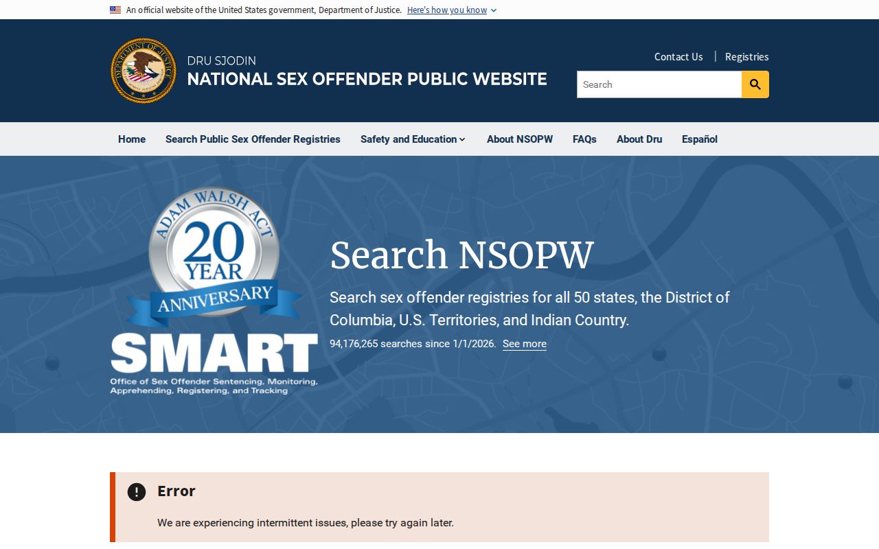Carroll County sex offender search through the national registry